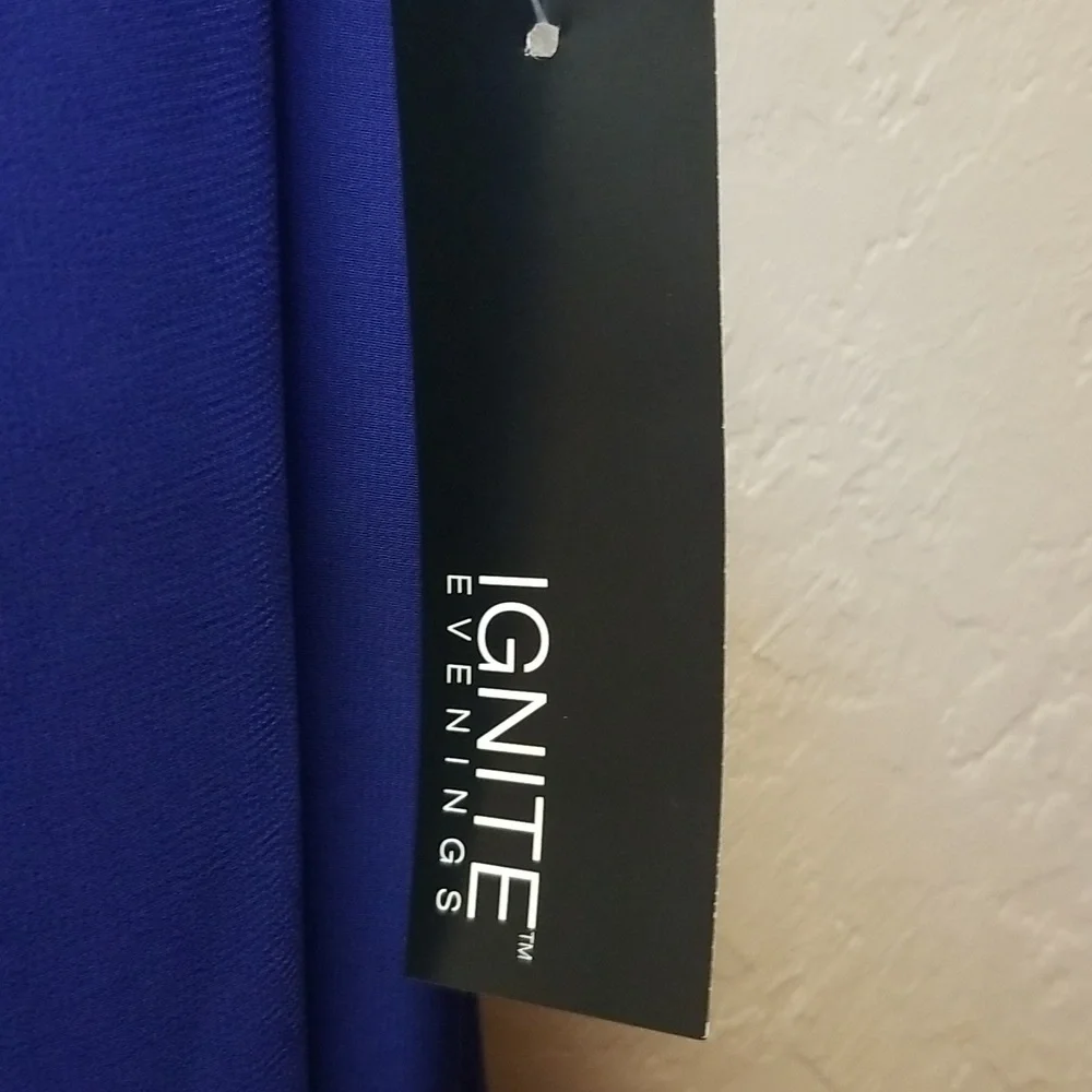 💥60% OFF IGNITE EVENINGS💥 Sz 16, Iris Blue 2 pc.Formal, NWT, Rhinestones #2507 - Picture 5 of 7